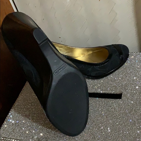 Beautiful Black Coach wedges - Picture 2 of 4